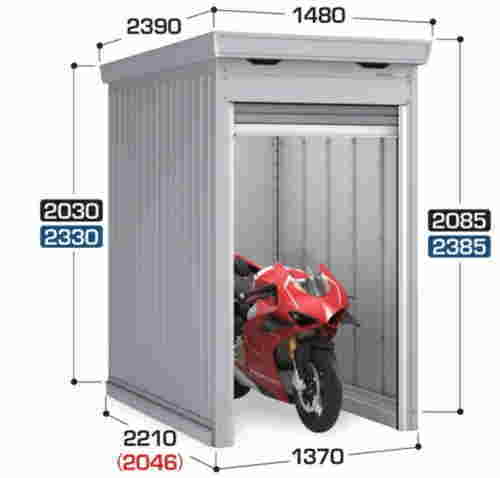 イナバ物置のバイク保管庫の通販